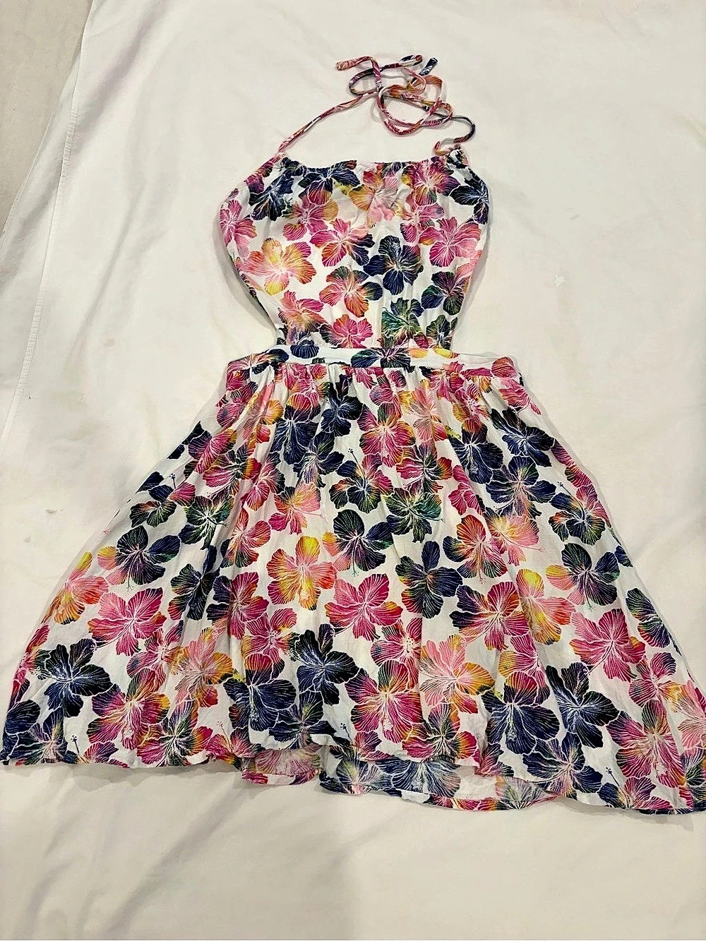Olsenboye Floral halter Mini Dress Size Small